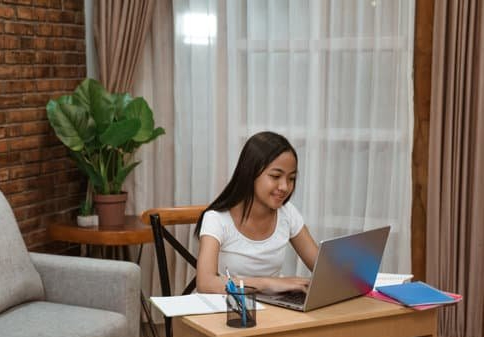 Girl at Computer for Blog Post